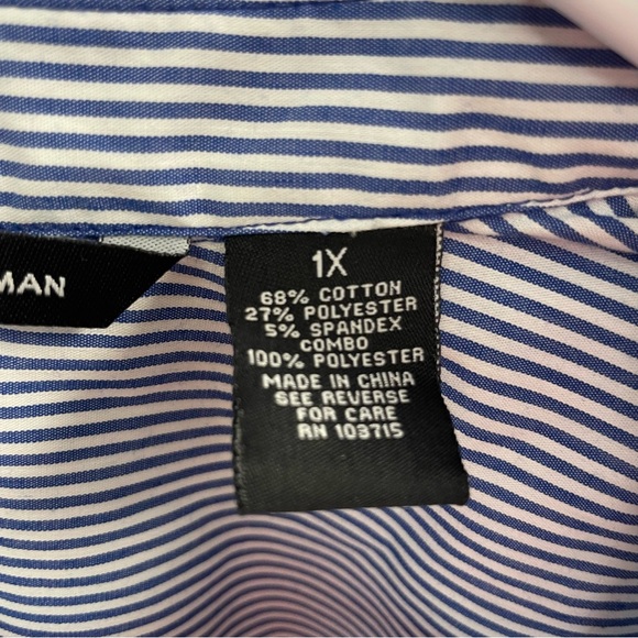 Zac And Rachel Button Down Striped Size 1X - Picture 5 of 9